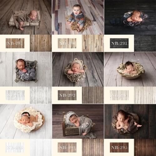 Newborn Backdrop For Photography Baby Shower Birthday Party Wood Floor Photo Background For Children Portrait Backdrops Studio