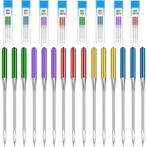 4Sizes Sewing Machine Needles Universal Regular Point for Home Sewing Machine with Sizes HAX1 65/9 75/11 90/14 100/16