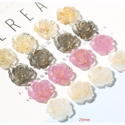 20pcs/lot Kawaii rose flower Flat Back Resin Cabochons Scrapbooking DIY Jewelry Craft Decoration Accessorie