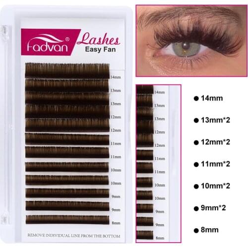 Red Blue Color Easy Fan Blue Eyelash Volume Eyelashes Extensions D 0.07 12mm Individual Eyelashes Auto Blooming Lashes Extension