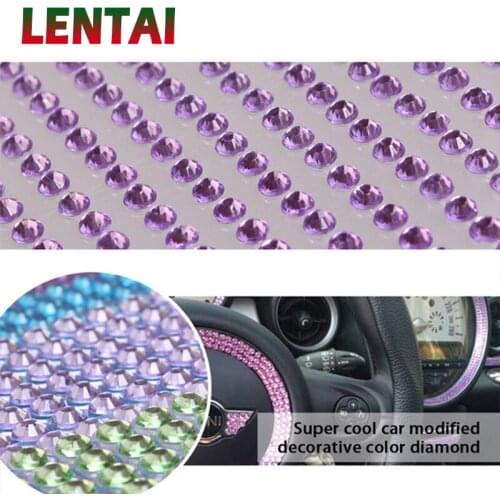 LENTAI For Opel astra h j g insignia vectra c corsa d Skoda octavia a7 a5 2 rapid Car Acrylic Crystal Colored Diamond Stickers