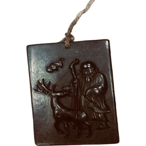 Meteorite magnet longevity brand pendants collected by Hongshan Culture jade relics of Ming and Qing Dynasties