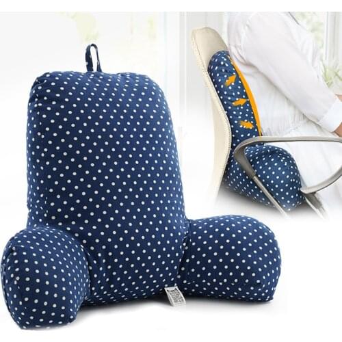 Soft Velvet Bed Rest Reading Pillow Chair Sofa TV Support Cushion for Adults Teens Children