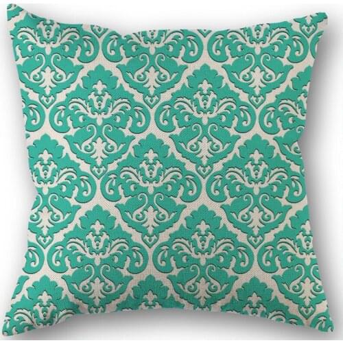 New Beautiful Purple Damask Pillowcase Wedding Decorative Cotton Linen Pillow Case For Home Pillow Cover 45X45(One Sides)