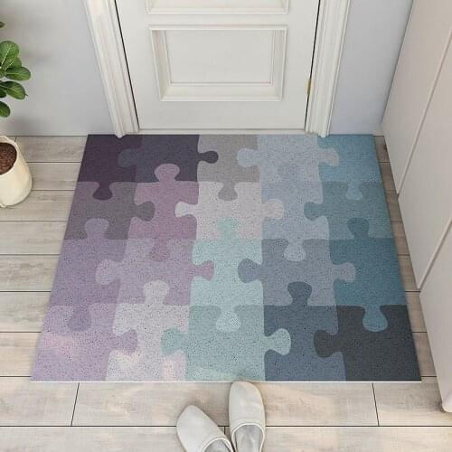 Plaid Rectangle Home Doormat Living Room Mat Kitchen Mat Bath Mat PVC Anti-slip Mat Entrance Door Mat Carpet Custom Mat Carpet