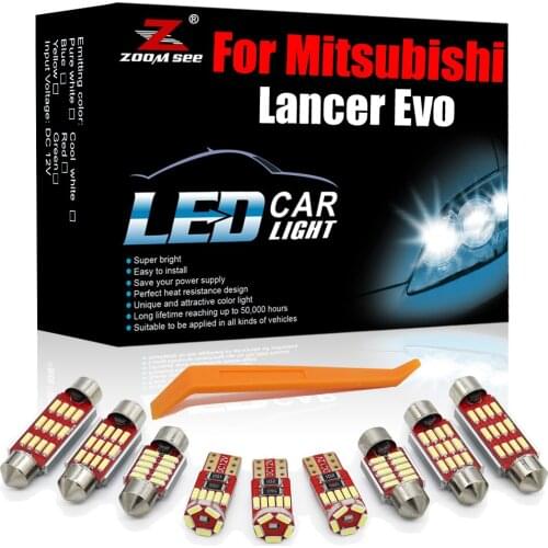 Luxury White Canbus LED Interior Kit For Mitsubishi Lancer EX EVO Evolution IX X Sportback (2001-2017) Car Trunk Dome Lamp Light