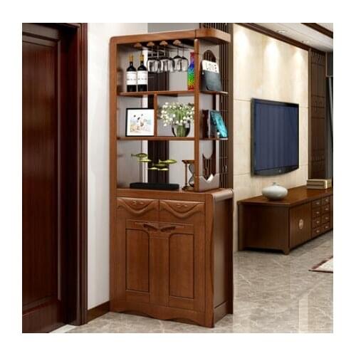 Entrance living room porch cabinet with fish tank wine cabinet screen partition cabinet room cabinet double-sided shoe cabinet l