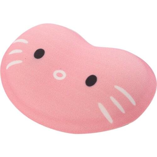 Cute Cat Silicone Wrist Rest Mouse Hand Pad Comfortable Soft Environmentally Friendly for Desktop Computer Hand Support Cushion