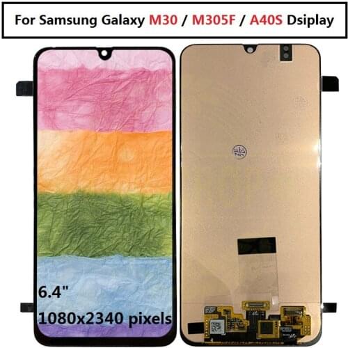For Samsung Galaxy m30 m305F Replacement LCD Display With frame Ttouch Screen For Samsung m305F/DS M305FN/D A40s M30 Digitizer