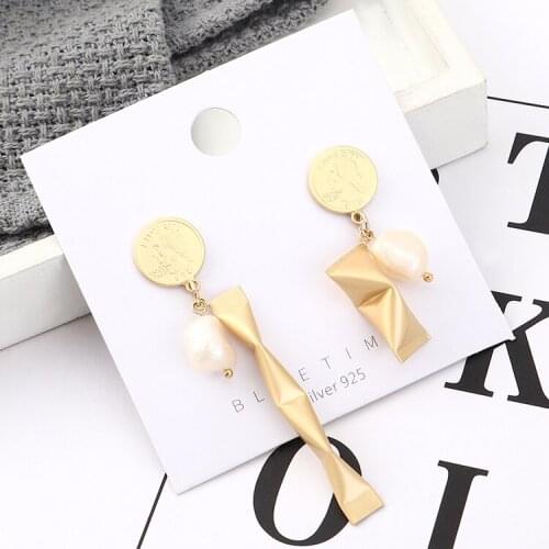 TONGKWOK Bohemia Exaggeration Dangle Earrings For Women Silk Thread Tassel Metal Long Chandelier Earrings #140139