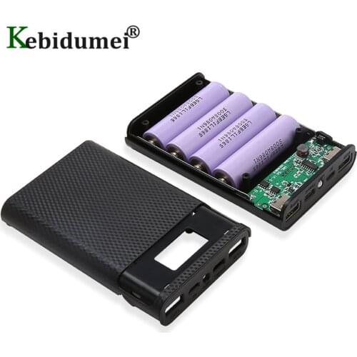5V 2A 6x18650 Power Bank Battery Box Mobile Phone Charger DIY Shell Case 4x18650 For iphone6 Plus S6 xiaomi 20000mAh