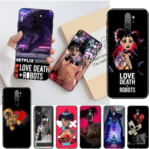 YJZFDYRM Love, Death & Robots Soft Phone Case Cover for Redmi Note 9 8 8T 8A 7 6 6A Go Pro Max Redmi 9 K20