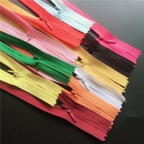 11PCS 11inch 28CM Length Colorful Invisible Close-End Nylon Zipper Garment Bags Accessories Sewing Notions
