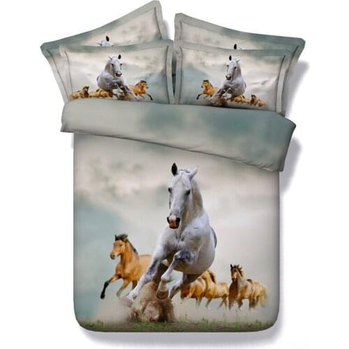 3D Horse bedding set Designer duvet cover bed sheet California King Queen size single bedspread sheets bedspreads quilt doona