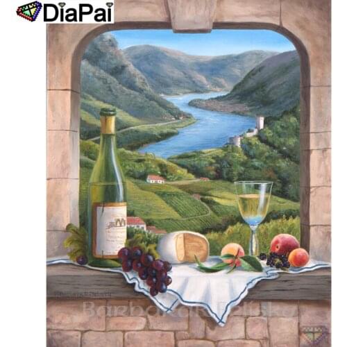 DIAPAI Diamond Painting 5D DIY 100% Full Square/Round Drill "Wine beautiful scenery"Diamond Embroidery Cross Stitch Decor A22046