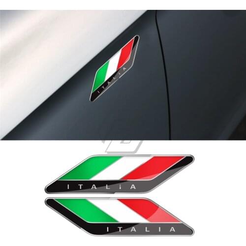Car Decals 3D Italy Flag Sticker Italia Decal Case for Aprilia Ducati Suzuki Yamaha Honda Kawasaki etc