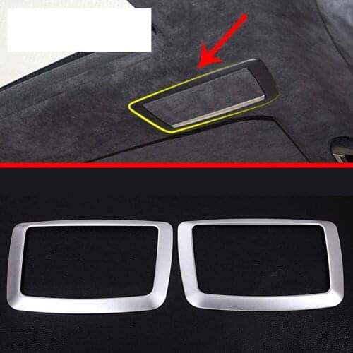 ABS Car Accessories Rear Row Makeup Mirror Frame Cover Trim Kit For BMW 7 Series G11 G12 730li 740li 750li 2016-2017