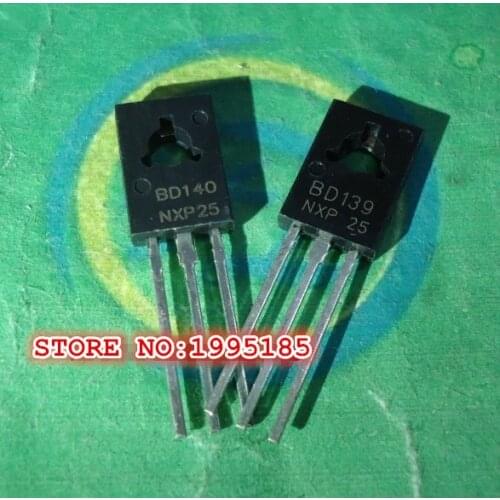 BD139 + BD140 Each 25pcs Transistor TO-126 NPN PNP 80V 1.5A TO126 Silicon Triode Transistor 50Pcs/lot