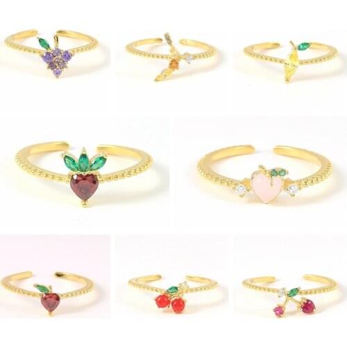 BOAKO 2021 Trend Strawberries Rings For Women 925 Sterling Silver Ring Anillos Mujer Fine Jewelry Paired Rings Bulk Minimalist