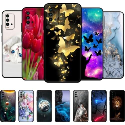 For Xiaomi Redmi 9T Case 6.53 inch Silicon Soft Back Phone Cover For Redmi 9T global Protective Etui bumper Coque black tpu case