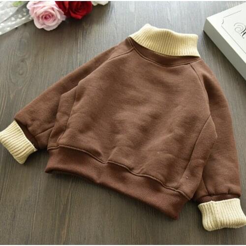 2018 new spring autumn/winter/summer Girls Kids Boys Sweatshirt High collar comfortable cute baby Clothes Children Clothing
