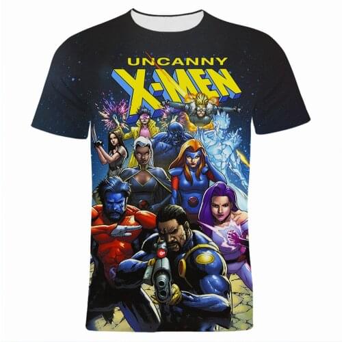 Summer Short Sleeve T Shirt Men Marvel X-Men 3D Printed Cool Boy Girl Kids Tee Shirts Fashion Oversized Women Clothes