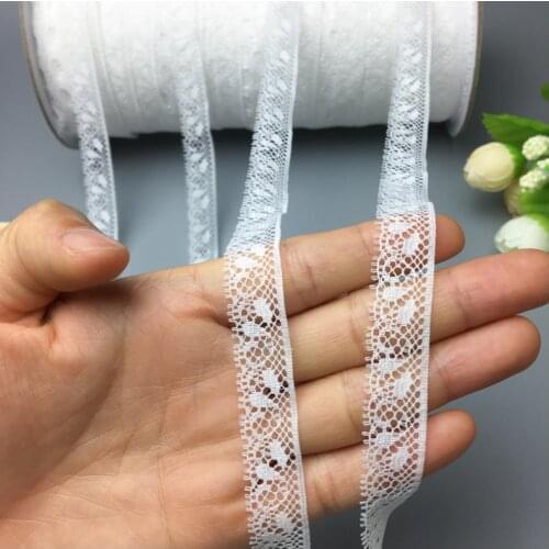 10 Meters Ivory Polyester DIY Craft Lace Trim Venise Floral Embroidered Lace Applique Trim Decorated Lace Collar Sewing