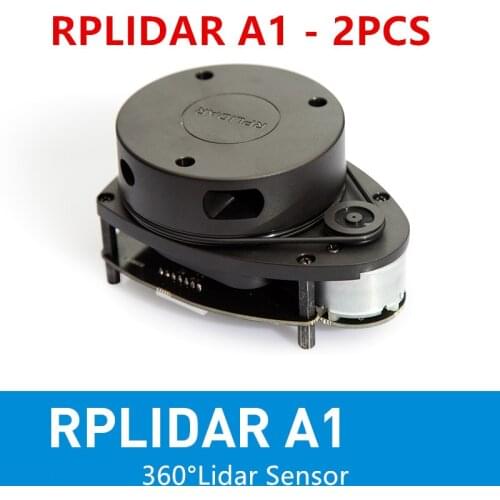 2 pcs RPLIDAR A1M8 2D 360 degree 12 meters scanning radius lidar sensor scanner for obstacle avoidance and navigation of robots