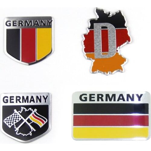 3D Metal Auto Trunk Emblem GERMANY GERMAN FLAG Territory Car Body Badge Sticker Decal Free Shipping Wholesale