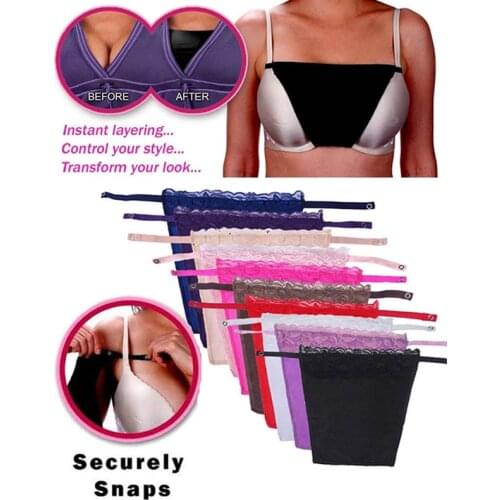 Fashion Women Strapless Camisoles Intimates Underwear Strapless Bra Top Easy Lace Breast Wrap Lace Cover Cloth