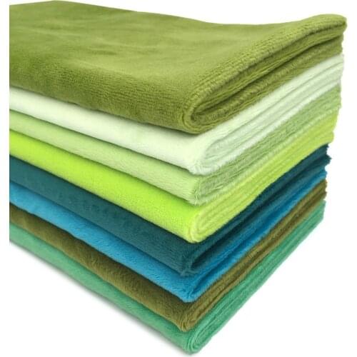 8 Pieces/lot Soft Plush Fabric For Toys 1.5mm Pile Length 45x50cm Handwork Material DIY Winter Clothes Antipilling Minky Fabric