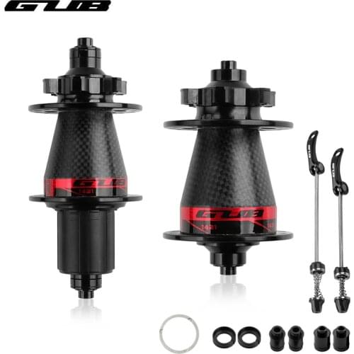 GUB MTB Quick Release Set 32 H Disc Brake QR 4 Bearings Mountain Bike Hubs Carbon Fiber + Aluminum Alloy 8-13 Speed Parts