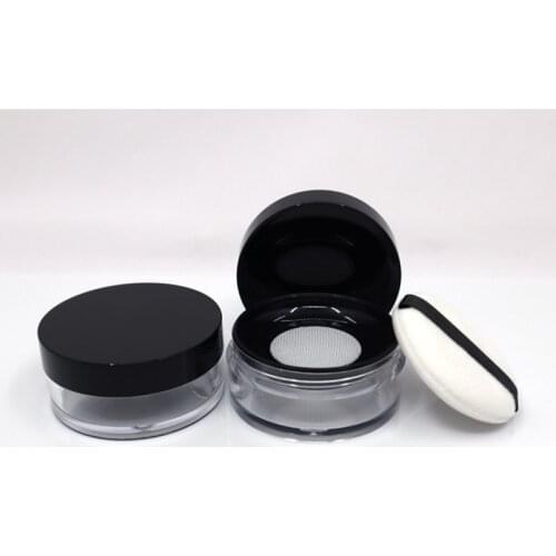 1pc 10g/20g Portable Plastic Powder Box Handheld Empty Loose Powder Pot With Sieve Cosmetic Travel Makeup Jar Sifter Container