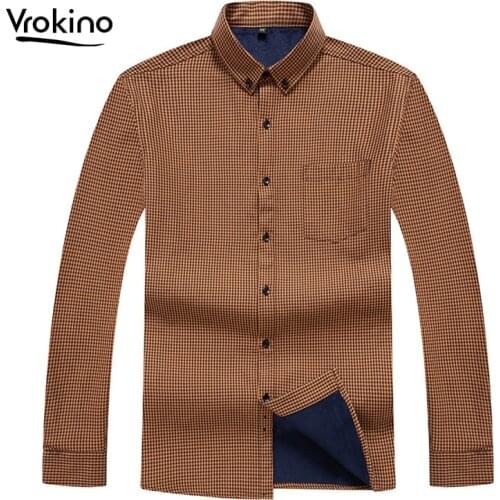 2021New products in Mens winter thick warm plaid long sleeves Fashion loose fleece mens shirt Large size 8XL 9XL 10XL