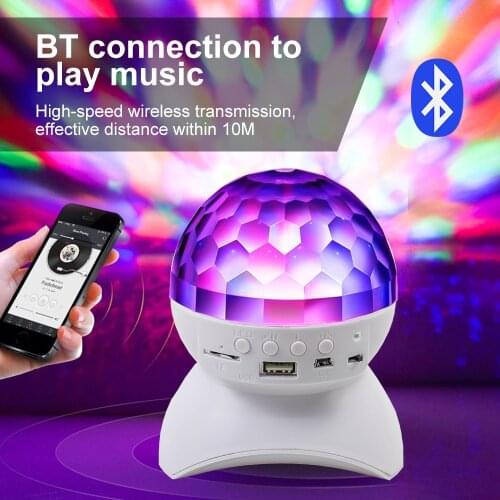 Stage Lights 360° Colorful Changing Can Play Music Night Light RGB Projector For Home Party Club Decoration LED Night Lights