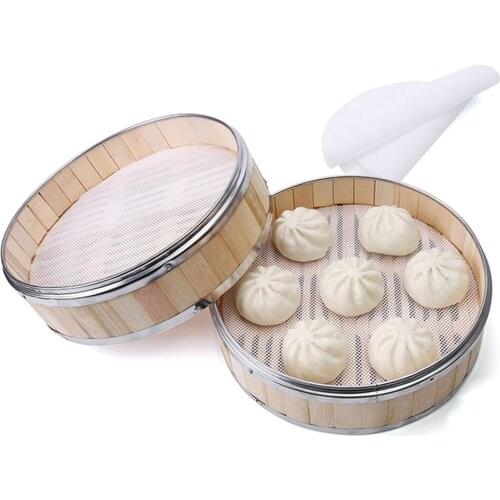 DIY Home Kitchen Supplies Tools Gadgets 14/20/36cm White Silicone Steamer Mat Round Cooking Steaming Pads Mats HFing