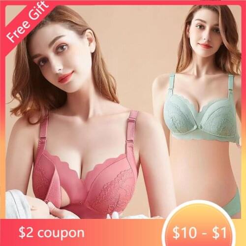 Sweet Hot Cotton Lace Maternity Mother Nursing Bras Breastfeeding Underwear Clothes for Pregnant Women Pregnancy Feeding
