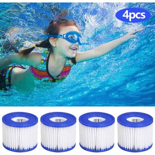 4PCS Pool Pump Filter Cartridges Replacement Compatible with Bestway Type VI Lay-Z-Spa Inflatable Pools SPA Accessories