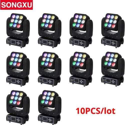 LED Matrix Moving Head Light 9x12w RGBW 4in1 Wash Light for DJ Disco Nightclub Party Light 10pcs/lot/SX-MH0912A