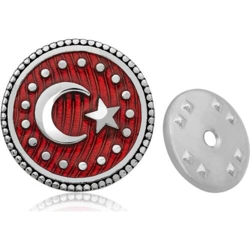 Tevuli 925 Sterling Silver Moon Star Badge