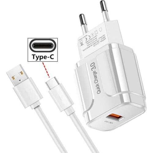 QC 3.0 USB Fast Charging Type C Phone Charger Cable For Xiaomi 11 10T Pro POCO M3 X3 NFC Samsung A11 A12 USB Fast Charger Cable