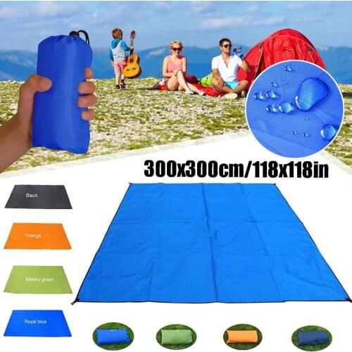 300x300mm Waterproof Beach Blanket Outdoor Portable Picnic Mat Camping Ground Mat Mattress Camping Camping Bed Sleeping Pad