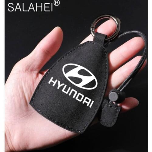 Drawstring Suede Leather Car Key Bag For Hyundai Solaris Accent I30 IX35 Tucson Elantra Santa Fe Getz I20 Sonata I40 I10 Tiburon
