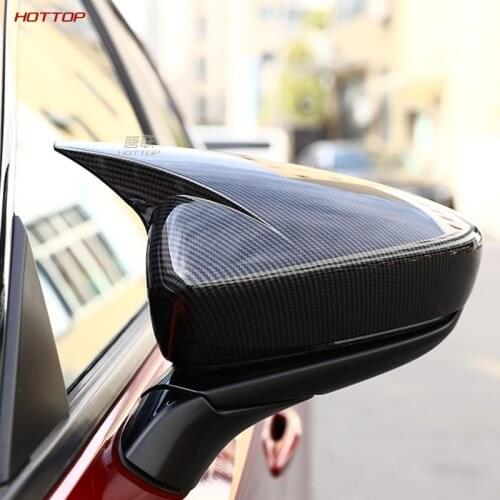 1 Pair Ox Horn Rearview Mirror Cover Cap Mirror Housing Cover Rearview Cap For Mazda 3 Axela 2020 Car Styling