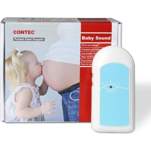 2 Colors BABYSOUND A -LCD Display Prenatal Fetal Doppler,Babysound A Baby Heart Beat Monitor+ Free Gel,CE CONTEC