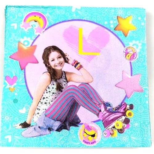 20pcs/pack Soy Luna Theme Towels Kids Girls Favors Napkins Baby Shower Decoration Happy Birthday Events Party Tableware Supplies