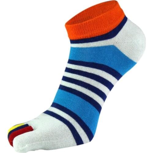 5 Pairs Five Finger Socks Mens Outdoor Sports Boat Socks Gifts For Men Invisible Five Finger Toe Socks Male