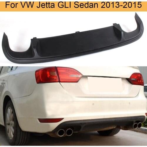 Car Rear Bumper Diffuser Lip Spoiler for Volkswagen VW Jetta GLI Sedan 4 Door 2013-2015 ABS Black Rear Diffuser Lip