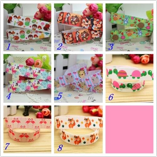 7/8'' Free shipping fox bird animals printed grosgrain ribbon hairbow headwear party decoration diy wholesale OEM 22mm D230