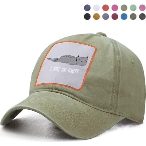 Animal Cat I Have Cat Powers Baseball Cap Dad Solid Trucker Hats Casquette Snapback Woman Berets Ponytail Caps Gorras Boinas Hat